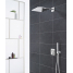 Внешняя часть термостата для ванны и душа GROHE Grohtherm SmartControl на 3 потребителя, квадратная, хром 