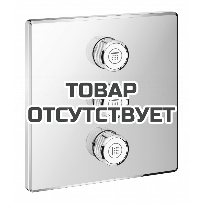 Внешняя часть переключателя потоков GROHE Grohtherm SmartControl на 3 положения, квадратная, хром 