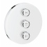 Внешняя часть переключателя потоков GROHE Grohtherm SmartControl на 3 положения, круглая, белая луна 