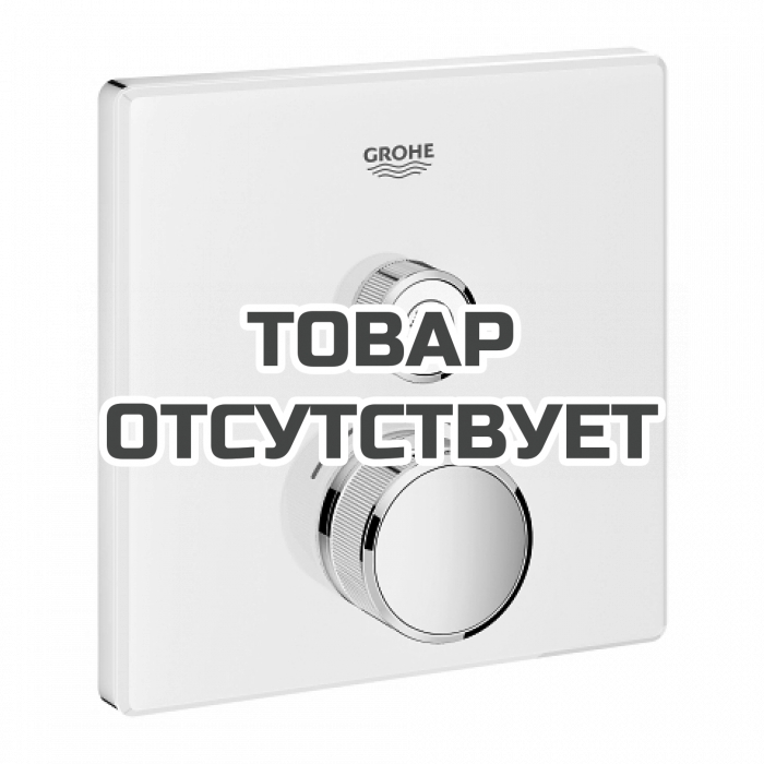 Внешняя часть термостата для душа GROHE Grohtherm SmartControl на 1 потребителя, квадратная, белая луна 