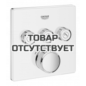 Внешняя часть термостата для ванны и душа GROHE Grohtherm SmartControl на 3 потребителя, квадратная, белая луна 