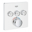 Внешняя часть термостата для ванны и душа GROHE Grohtherm SmartControl на 3 потребителя, квадратная, белая луна 