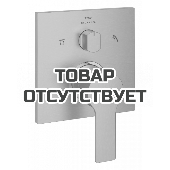 Внешняя часть смесителя для ванны GROHE Allure скрытого монтажа на 3 потребителя, квадратная, холодный рассвет матовый 