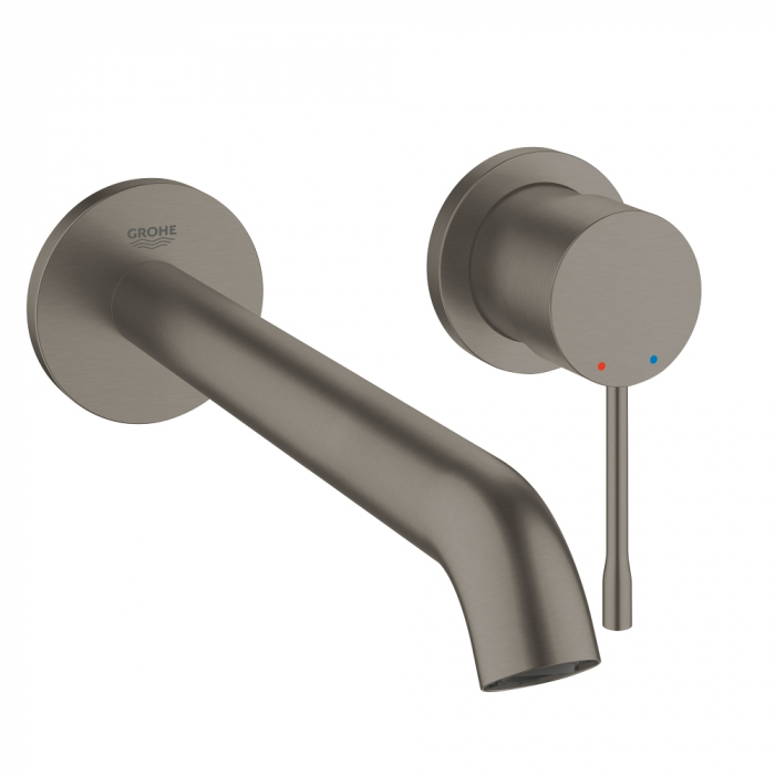 Внешняя часть смесителя для раковины GROHE Essence скрытого монтажа, на 2 отверстия, L-Size, темный графит матовый (29193AL1)