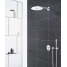 Внешняя часть термостата для ванны и душа GROHE Grohtherm SmartControl на 3 потребителя, круглая, белая луна 