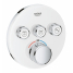Внешняя часть термостата для ванны и душа GROHE Grohtherm SmartControl на 3 потребителя, круглая, белая луна 