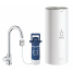 Комплект для кухни GROHE Red Mono с C-образным вентилем, бойлером L-Size и фильтром, хром 
