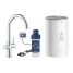 Комплект для кухни GROHE Red Duo с C-образным смесителем, бойлером M-Size и фильтром, хром 