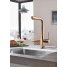 Смеситель для кухонной мойки GROHE Essence с вытяжным душем, теплый закат глянец 