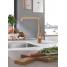 Смеситель для кухонной мойки GROHE Essence с вытяжным душем, теплый закат матовый 