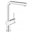 Смеситель для кухонной мойки GROHE Minta с вытяжным душем, L-образный излив, хром 
