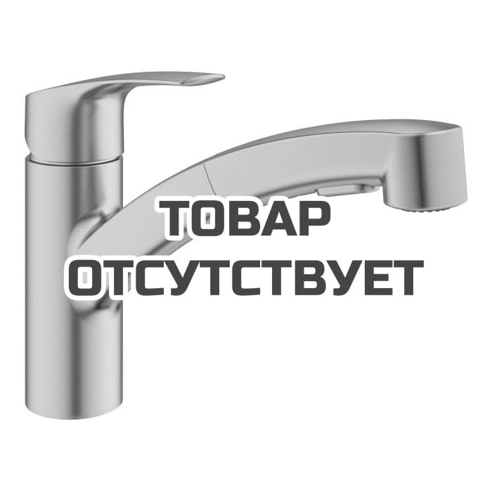 Смеситель для кухонной мойки GROHE Eurosmart с вытяжным душем, суперсталь 