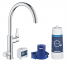Смеситель для кухонной мойки GROHE Blue Pure BauCurve с функцией фильтрации, с фильтром в комплекте, хром 