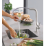 Смеситель для кухонной мойки GROHE Essence с вытяжным изливом 2jet, суперсталь 
