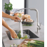Смеситель для кухонной мойки GROHE Essence с вытяжным изливом 2jet, суперсталь 