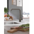 Смеситель для кухонной мойки GROHE Essence с поворотным изливом, темный графит матовый 