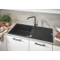 Смеситель для кухонной мойки GROHE Essence с поворотным изливом, темный графит матовый 