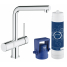 Смеситель для кухонной мойки GROHE Blue Pure Minta с функцией фильтрации, с фильтром в комплекте, хром 