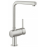 Смеситель для кухонной мойки GROHE Minta с поворотным L-изливом, суперсталь 