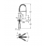 Смеситель для кухонной мойки GROHE Eurocube профессиональный, хром 