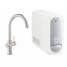 Смеситель для кухонной мойки GROHE Blue Home с системой фильтрации, охлаждения и газирования воды, суперсталь 