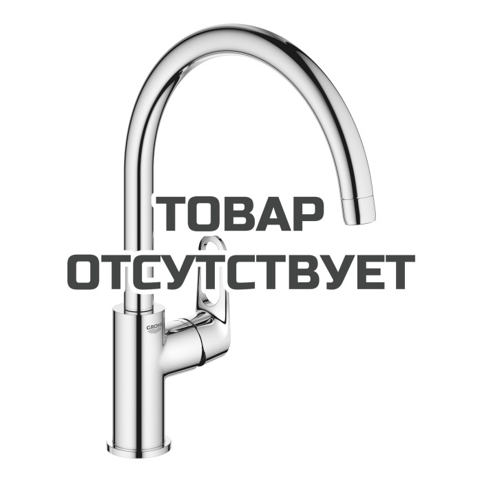Смеситель для кухонной мойки GROHE BauFlow с высоким C-образным изливом, хром (31538001)