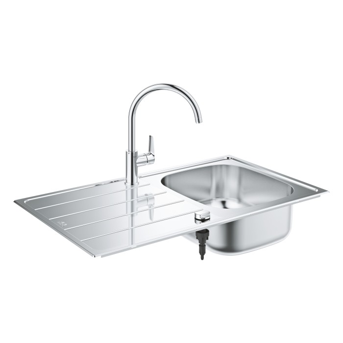Мойка и смеситель для мойки GROHE K200 45-S 86/50 1.0, нержавеющая сталь 