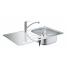 Мойка и смеситель для мойки GROHE K200, нержавеющая сталь 