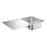 Мойка GROHE K500 45-S 86/50 1.0 оборачиваемая с корзинчатым вентилем, нержавеющая сталь 