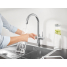 Смеситель для кухонной мойки GROHE Blue Professional с системой фильтрации, охлаждения и газирования воды, хром 
