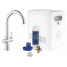 Смеситель для кухонной мойки GROHE Blue Professional с системой фильтрации, охлаждения и газирования воды, хром 