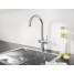 Смеситель для кухонной мойки GROHE Blue Professional с системой фильтрации, охлаждения и газирования воды, хром 