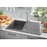 Мойка GROHE K400, 780 x 500 мм, серый гранит 