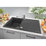 Мойка GROHE K400, 860 x 500 мм, черный гранит 