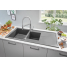Мойка GROHE K400 с 1,5 чашей, серый гранит 