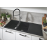 Мойка GROHE K500 с 2 чашами, 1160 x 500 мм, черный гранит 