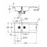 Мойка GROHE K500 с 2 чашами, 1160 x 500 мм, серый гранит 
