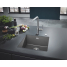 Мойка GROHE K700U с одной чашей, 457 x 406 мм, серый гранит 