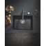 Мойка GROHE K700U с одной чашей, 610 x 460 мм, черный гранит 