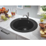 Мойка GROHE K200 с одной чашей, диаметр 510 мм, черный гранит 