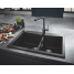 Мойка GROHE K700 с 2 чашами, 838 x 559 мм,черный гранит 
