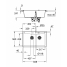 Мойка GROHE K700 с 2 чашами, 838 x 559 мм, серый гранит 