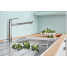 Смеситель для кухонной мойки GROHE BauEdge с запорным вентилем, средний излив, хром 