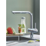 Смеситель для кухонной мойки GROHE Blue Pure Minta, с функцией фильтрации, без фильтра в комплекте, хром 