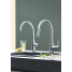 Кран для кухонной мойки GROHE Blue Pure Mono с функцией фильтрации, без фильтра в комплекте, хром 