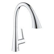 Смеситель для кухонной мойки GROHE Zedra с вытяжным душем 3jet, хром 