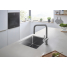 Смеситель для кухонной мойки GROHE Minta с вытяжным душем, U-образный излив, темный графит матовый 