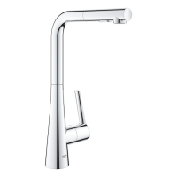 Смеситель для кухонной мойки GROHE Zedra с вытяжным душем 2jet, хром 