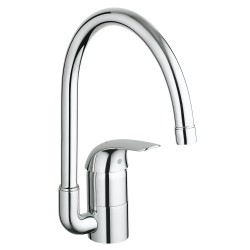 Смеситель для кухонной мойки GROHE Euroeco, хром 