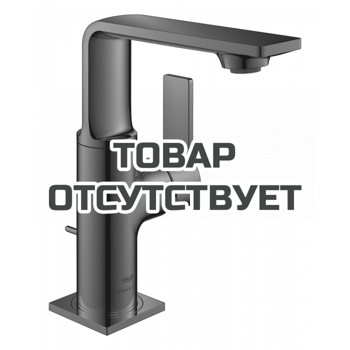 Смеситель для раковины GROHE Allure с донным клапаном, M-Size, темный графит глянец 